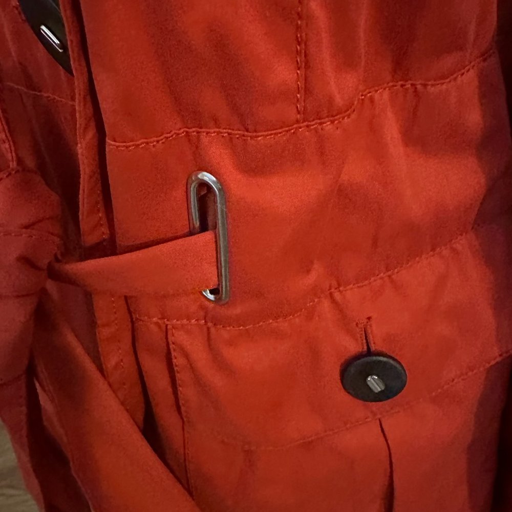 Ambition Rust-Colored Short Trench Coat Size L - Picture 6 of 9
